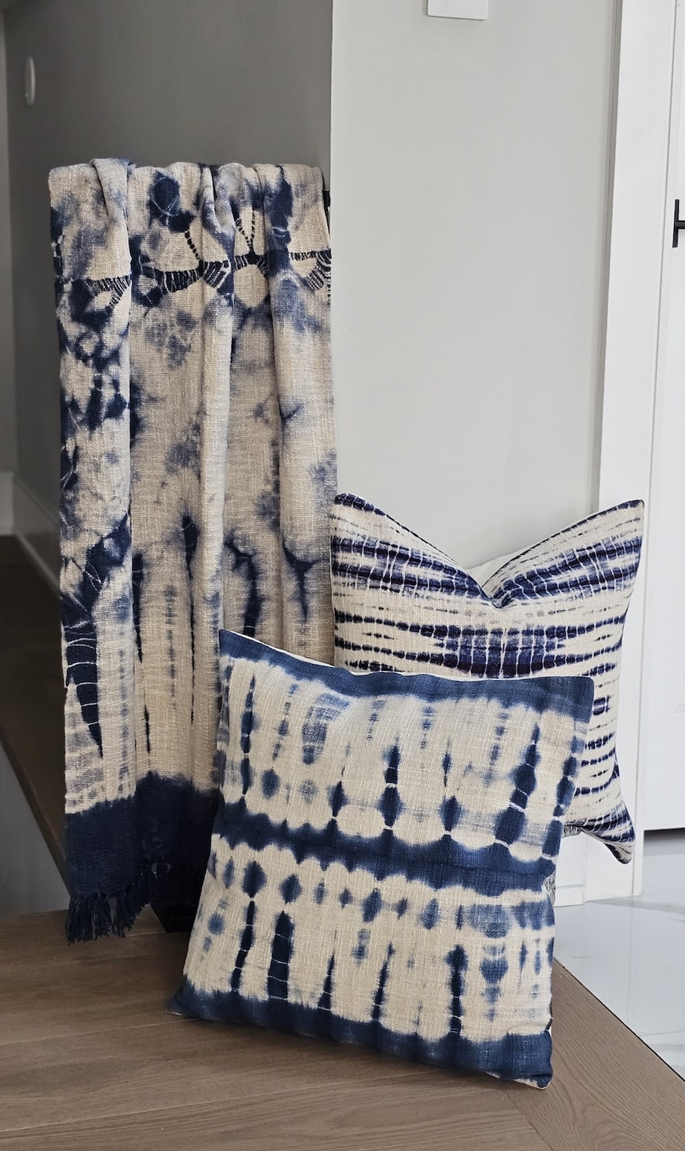 Indigo shibori textiles